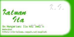 kalman ila business card